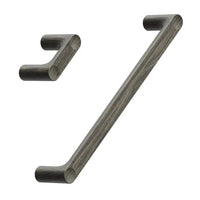 Dark Oak Lacquered Wood "Punto" Cabinet Knob and Drawer Pulls Euro • Knobs