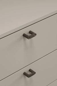 Dark Oak Lacquered Wood "Punto" Cabinet Knob and Drawer Pulls Euro • Knobs