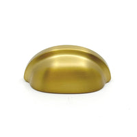 Dark Brushed Gold "Baron" Cup Pull and Knobs Euro • Knobs