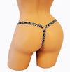 Crotchless Cheetah Print Thong Body Harness Lingerie