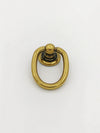 Brass Ring Pulls "Oval" Bail Drawer Pulls Euro • Knobs