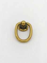 Brass Ring Pulls "Oval" Bail Drawer Pulls Euro • Knobs