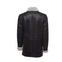 Handmade Jozef's 3/4 Length Brown Shearling Buttoned Coat