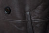 Handmade Jozef's 3/4 Length Brown Shearling Buttoned Coat