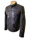 Handmade Hendrix's Distressed Leather Jacket With Collar Belt