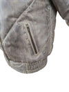 Handmade Casper's V-Bomber Style Puffer Winter Leather Jacket With White Fox Fur Collar