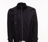 Handmade Black Wool 3/4 Length Trench Coat