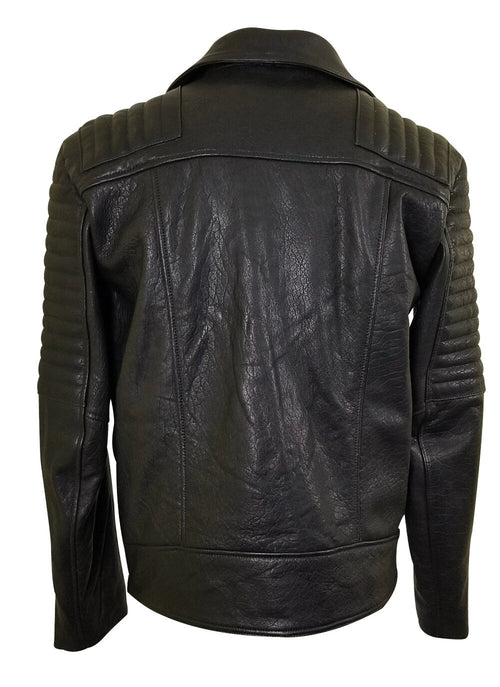 Handmade Bubble Textured Biker Style Leather Jacket