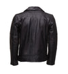 Handmade Micheals Biker Style Leather Jacket With Snap Buttons Closure