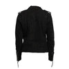 Handmade Biker Style Suede Leather Jacket With Waist Belt