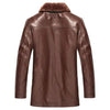 Handmade Kingston's Brown Leather Jacket With Faux Fur