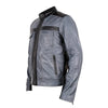 Handmade Android Black And Grey Leather Jacket