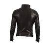 Handmade Black Leather Jacket With High Neck Pullover