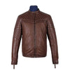 Handmade Men's Tawton Medium Brown Leather Jacket
