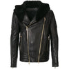 Handmade  Sundown Biker Jacket With Fur Collar