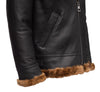 Handmade Classic Ginger Brown B3 Bomber Aviator Shearling Jacket