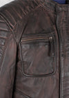 Handmade Men's Benton Distressed Moto Style Leather Jacket
