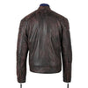 Handmade Men's Benton Distressed Moto Style Leather Jacket