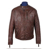 Handmade Men's Salavat Wrinkled Brown Leather Jacket