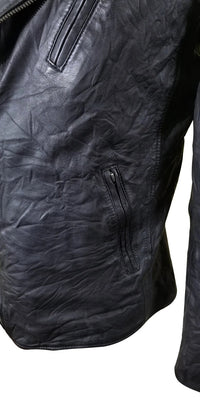 Handmade New Wrinkled Texture Leather Jacket
