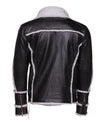 Handmade Harry's Sherpa Leather Jacket With Double Collar