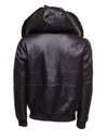 Handmade  Gregos Varsity Style Sheepskin Shearling Jacket With Large Hoodie