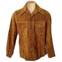 Handmade  Tan Suede Leather Shirt