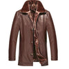 Handmade Kingston's Brown Leather Jacket With Faux Fur