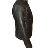 Handmade Black Moto Style Jacket With Shoulder And Arm Patches