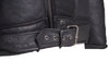 Handmade Black on Black Shearling Biker Jacket