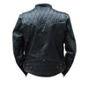 Handmade Brandford's Biker Style Leather Jacket With Quilted Stitching Details