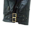 Handmade Brandford's Biker Style Leather Jacket With Quilted Stitching Details