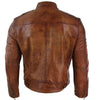 Handmade  Cafe Racer Distressed Jacket With Piping