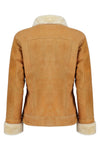 Handmade Brown Suede Bomber Fur Leather Jacket