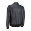 Handmade Black Beige Suede Bomber Leather Jacket With Ribbed Cuffs