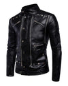 Handmade Men Cafe Racer Antique Classic Fashion Motorbike Black Leather Jacket