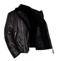 Handmade 24 Legacy Ashley Thomas (Isaac Carter) Fur Collar Leather Jacket