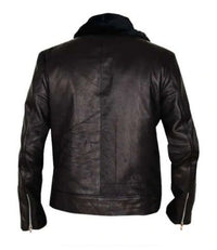 Handmade 24 Legacy Ashley Thomas (Isaac Carter) Fur Collar Leather Jacket