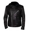 Handmade 24 Legacy Ashley Thomas (Isaac Carter) Fur Collar Leather Jacket