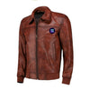 Handmade  Solana Brown Bomber Leather Jacket