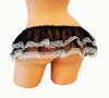 Black and White Micro Mini Lingerie Skirt
