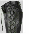 Handmade  Lace Up Black Leather Pants for Men Side Lace Up Black Punk Rock Pants