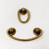 Brass Ring Pulls "Oval" Bail Drawer Pulls Euro • Knobs