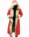 Handmade  Santa Claus Leather Trench Coat Christmas Chronicles Kurt Russell Santa Clause Long Trench Coat Cosplay Coat