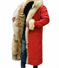 Handmade  Santa Claus Leather Trench Coat Christmas Chronicles Kurt Russell Santa Clause Long Trench Coat Cosplay Coat