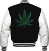 Handmade Pot Leaf Weed Cannabis Rastafarian Jacket High Times Varsity Jacket