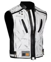 Handmade  Solo A Star Wars Story Alden Ehrenreich White Leather Vest Handmade Cosplay Costume
