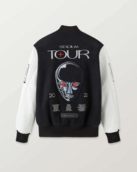 Handmade  Weeknd Stadium Varsity Jacket Black and White Handmade Cosplay