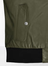 Handmade White and Green Varsity Bomber Jacket
