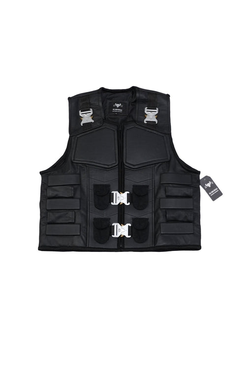 Handmade  Military Vest Handmade Cosplay Leather Vest Unisex